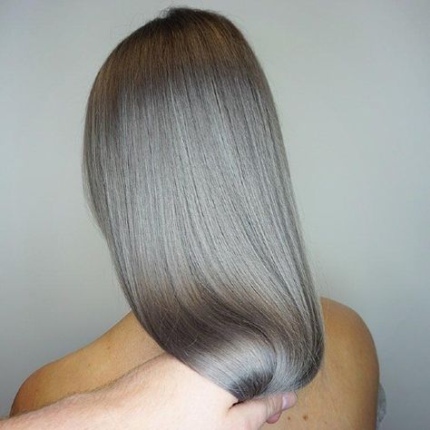 Ash Gray Hair Color Ideas & Formulas | Wella Professionals Silver Hair Color Formula, Wella Hair Toner, Ash Gray Hair, Gray Hair Ideas, Silver Ash Hair, Grey Ash Blonde, Ash Gray Hair Color, Ash Blonde Hair Balayage, Grey Brown Hair