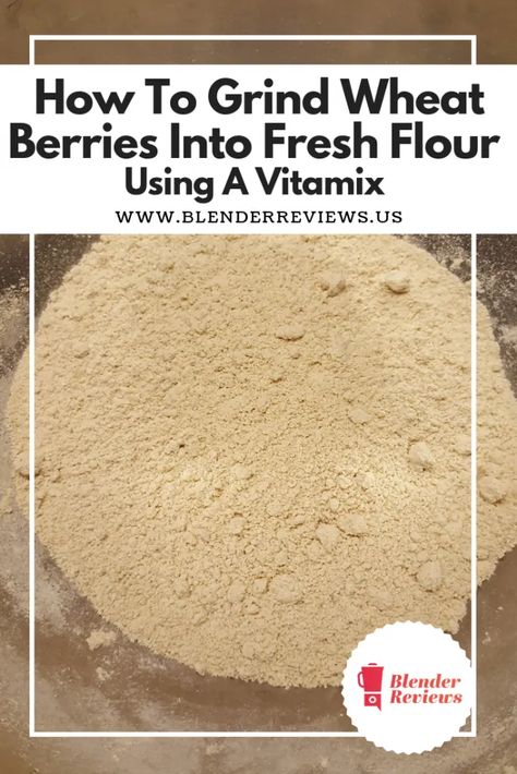 Grind wheat berries into fresh flour in less than 1 minute using your vitamix! Fresh flour provides more protein, fiber, iron, and vitamins than store-bought flour, which has been stripped of valuable nutrients in order to have a longer shelf-life. 1 cup of berries equals 1.5 cups of fresh flour, which can be used at a 1:1 ratio with store-bought flour. #flour #freshflour #wheatflour #wholewheatflour #whiteflour #whitewheatflour #freslygroundflour #vitamix #grains #grindgrains #wheatberries #pro Fall Squash Soup, Wheat Berry Recipes, Sprouted Wheat Bread, Five Star Restaurant, Acorn Squash Soup, How To Make Flour, Blender Recipe, Einkorn Recipes, Vitamix Blender