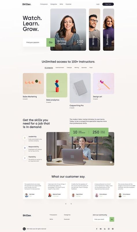 Landing Page Ideas, Creative Landing Page, Unique Web Design, Minimalist Theme, Interactive Web Design, Web Design Ux Ui, Landing Page Ui, Educational Platform, Business Web Design