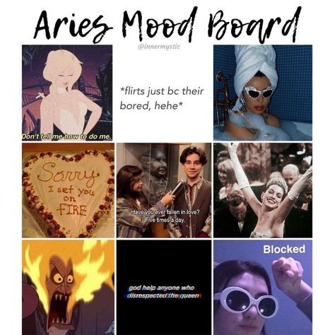 Zodiac Signs Moodboard, Aries Aesthetic Moodboard, Capricorn X Aries, Aries X Aries, Aries Mood Board, Aries Memes Funny, Aries Jokes, Aries Humor, Aries And Aries