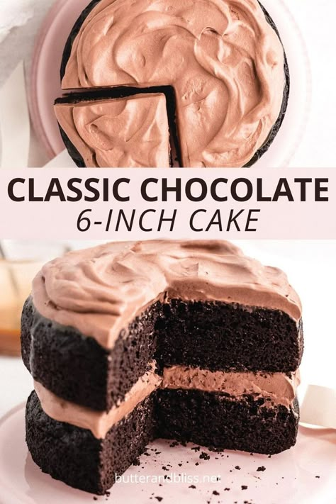 Small Chocolate Cake Recipe 8 Inch, Small Cake Recipe Chocolate, Small Chocolate Coffee Cake, Birthday Cake For One Person, 6 In Chocolate Cake Recipe, 6” Chocolate Cake Recipe, 3 Layer 6 Inch Chocolate Cake Recipe, Mini Cake Recipe Chocolate, Small Chocolate Cakes