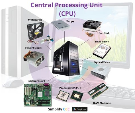 Central Processing Unit        (CPU)  #CCC #SimplifyCCC #NIELIT Processing Devices Of Computer, Central Processing Unit (cpu), Computer Images, Central Processing Unit, Project Work, Apple Technology, Excel Tutorials, Gk Questions, Computer Paper