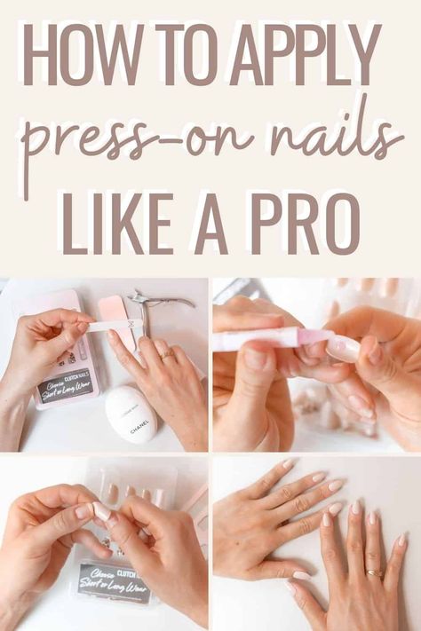 Best Fake Nails To Get, Fake Nails With Gel Polish, Buy Fake Nails, Fake Nail Organization, How To Put On Nails With Glue, Fake Glue On Nails, Glue On Nails Tips, Press On Nails Step By Step, How To Reshape Acrylic Nails At Home