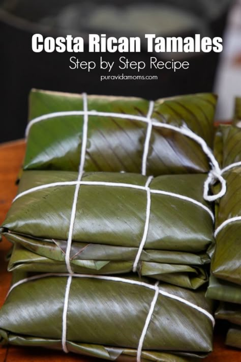 Costa Rica tamales recipe with step by step instructions and list of ingredients. Tamal de puerco de Costa Rica. A Costa Rican recipe, Costa Rican Christmas tradition, Navidad, Christas Recipe and quintessential world cuisine. Costa Rican Tamales Recipe, Costa Rican Tamales, Costa Rica Tamales, Cuban Tamales, Costa Rican Desserts, Costa Rican Breakfast, How To Reheat Tamales, Tamales Recipe Pork, Costa Rican Recipes