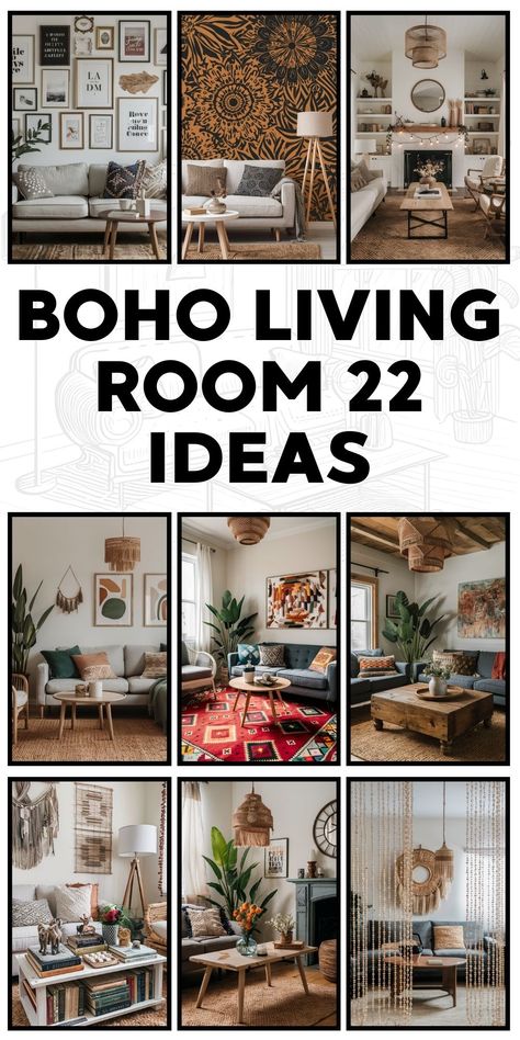 22 Boho Living Room Ideas for a Cozy, Chic, and Colorful Home on a Budget Modern Boho Leather Couch, Home Aesthetic Inspiration Living Room, Boho Rustic Decor Living Room, Boho Wall Above Couch, Boho Chic Studio Apartment, Boho Living Rooms Ideas, Living Room With Plants Ideas Cozy, Boho Decorating Ideas For The Home, Boho Living Room Blue Couch