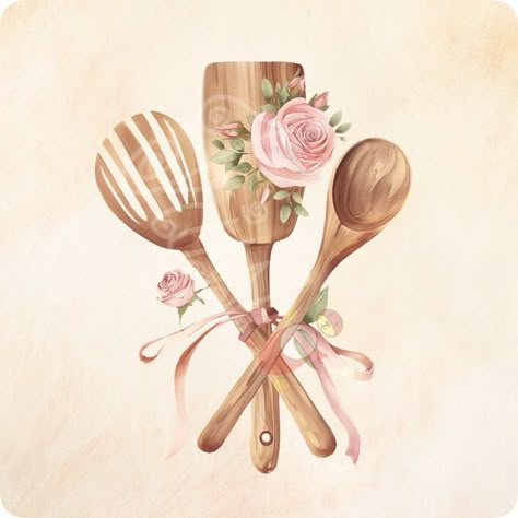 As the aroma of freshly baked goods fills the air in your cozy kitchen, imagine the delight in adding a touch of elegance and charm to your creations with my baking utensils drawing. This delightfu… Utensils Drawing, Tools Clipart, Kitchen Clipart, Watercolor Kitchen, Baking Art, Valentines Day Clipart, Baking Utensils, Watercolor Water, Unicorn Illustration