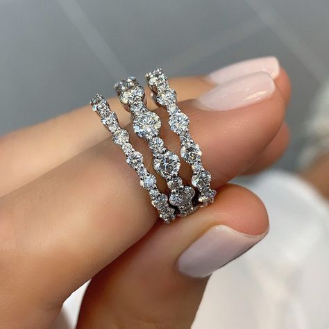 Round Diamond Eternity Band, Engagement Rings Wedding Bands Set, Ring Stacks, Band Ideas, Wedding Band Sets, Eternity Wedding Band, Antique Diamond, Diamond Eternity, Dream Ring