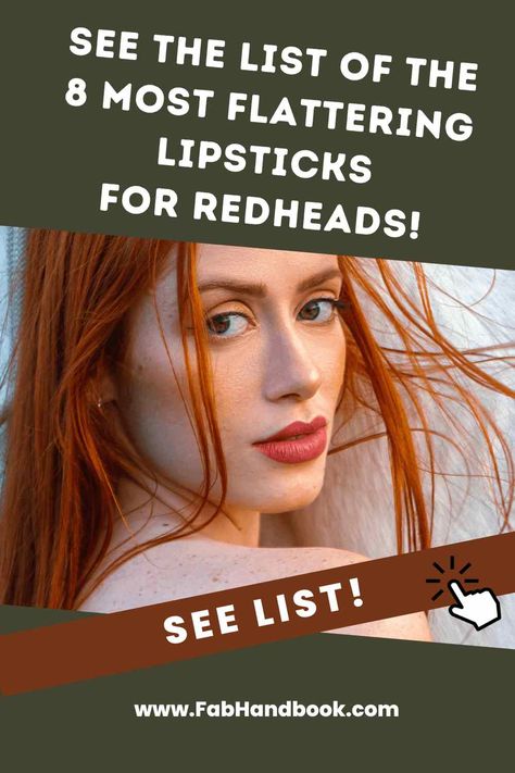 Looking for the perfect shade of lipstick to compliment your red hair? Here are 8 on-trend shades to complement your natural ginger beauty. Best Makeup For Red Hair, Lipstick For Ginger Hair, Red Hair Lipstick Colors, Red Hair And Makeup Ideas, Lipstick Colors For Redheads, Best Lipsticks For Redheads, Lipstick For Auburn Hair, Red Hair Lipstick, Best Lip Color For Redheads