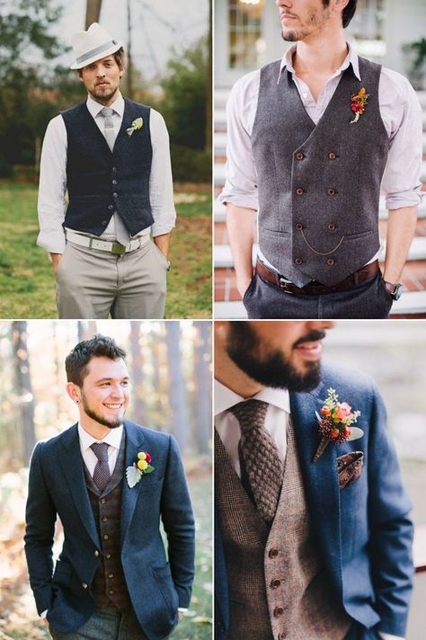 How To Style Your Groom Vintage Ways and Items to Create the Perfect Vintage-Inspired Groom Attire! Men's Boho Wedding Attire, Vintage Mens Wedding Attire, Fall Wedding Father Of The Bride Outfit, Vintage Wedding Groom Attire, Vintage Groom Suit, Vintage Groom Attire, Victorian Groom, Boho Groom Attire, Fasion Dressing