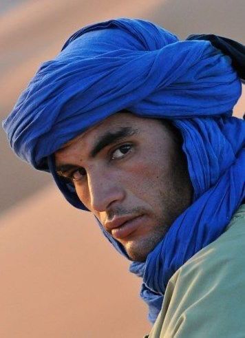 Middle Eastern Men, Turban Style, Portrait Sketches, Blue Scarf, Indigo Blue, Natural Dyes, Middle Eastern, The Desert, The Head