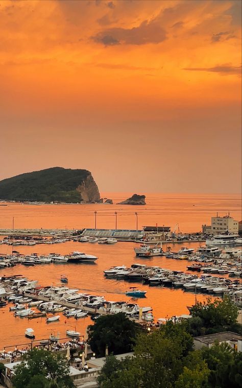 Budva Montenegro Aesthetic, Montenegro Aesthetic, Montenegro Summer, Travel Montenegro, Montenegro Beach, Budva Montenegro, Montenegro Travel, Family Vacay, Aesthetic Sunset