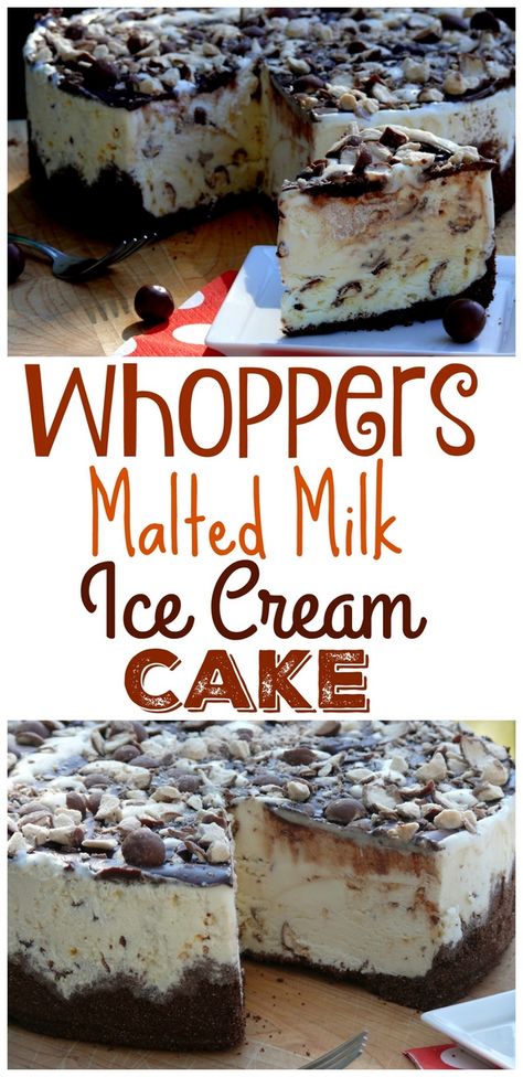 Whoppers Malted Milk Ice Cream Cake Recipe Coconut Milk, Icebox Cakes, Almond Pound Cakes, Coconut Dessert, Cake Ice Cream, Cake Video, Cake Cream, Milk Ice Cream, Easy Ice Cream