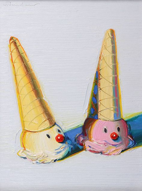 Wayne Thiebaud Wayne Thiebaud, Ice Art, Food Painting, Gcse Art, Art Class, Art Sketchbook, Art Lessons, Art History, Art Museum