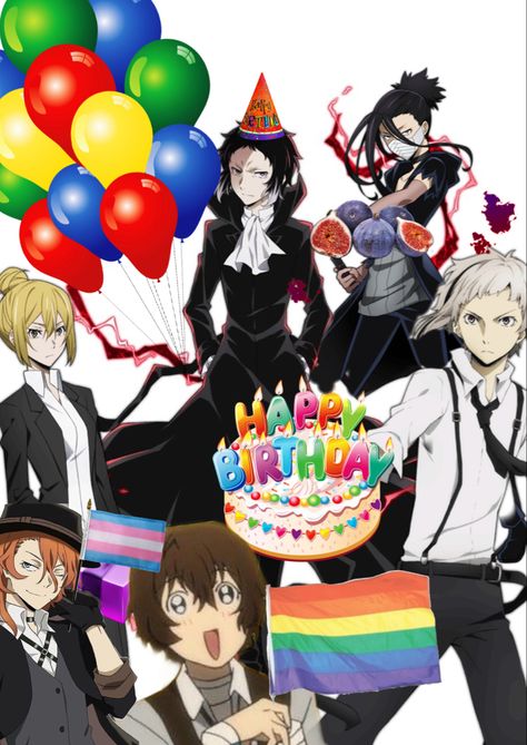 Bungo Stray Dogs Cake, Ranpo Birthday, Dazai Birthday, Akutagawa Birthday, Bsd Halloween Pfp, Chuuya Birthday, Bsd Birthday, Dazai Happy Birthday, Birthday Pfp