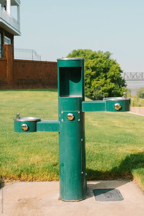 Outdoor public drinking fountain in the city of Memphis, Tennessee, USA. Memphis City, Drinking Fountain, Memphis Tennessee, Water Fountain, Drinking Water, Tennessee, Water Bottles, The City, Royalty Free Stock Photos