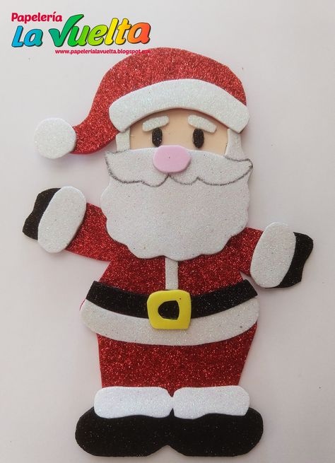 Santa Claus foami https://papelerialavuelta.blogspot.com/2018/12/figuras-de-fomi-navidenas.html Santa Clause Craft Ideas, Christmas Board Decoration, Santa Claus Crafts, Christmas Card Wishes, Christmas Nails Diy, Christmas Arts And Crafts, Handmade Christmas Crafts, Christmas Paper Crafts, Christmas Card Crafts