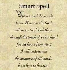 Smart spell Smart Spell, Magia Elemental, Witchcraft Spells For Beginners, Charmed Book Of Shadows, Good Luck Spells, Spells For Beginners, Real Witches, Easy Spells, Luck Spells