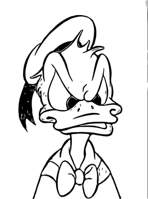 Donald Duck Tattoo Design, Cartoon Black And White, 90s Cartoon Characters, Easy Disney Drawings, Simpsons Drawings, Cartoon Character Tattoos, Getting A Tattoo, Drawing Examples, Graffiti Characters