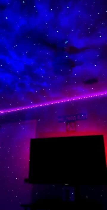 Led Galaxy Lights Bedroom, Galaxy Lights Bedrooms, Led Lights Bedroom Ideas Decoration, Led Lights Video, Room With Led Lights, Led Light Video, Room Ideas Led Lights, Led Bedroom Lights, Bedroom Decor Led Lights