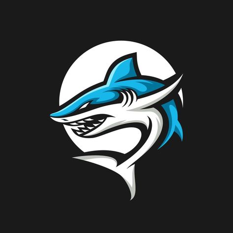 Shark e-sport gaming mascot logo template Vector Gaming Mascot Logo, Dots Game, Name Plate Design, Sport Branding, Shark Logo, Sports Logo Design, Game Logo Design, Kids Vector, Mascot Logo