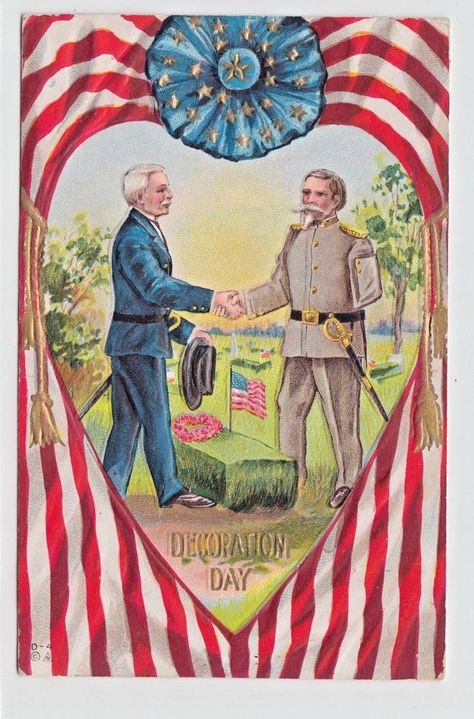 Antique Decoration Memorial Day Postcard Wounded Civil War Veteran Grave Nash #MemorialDay Vintage Holiday Postcards, Patriotic Images, Africa Art Design, Memorial Day Decorations, Victorian Scrap, American Decor, Celestial Art, American Folk Art, Patriotic Decorations