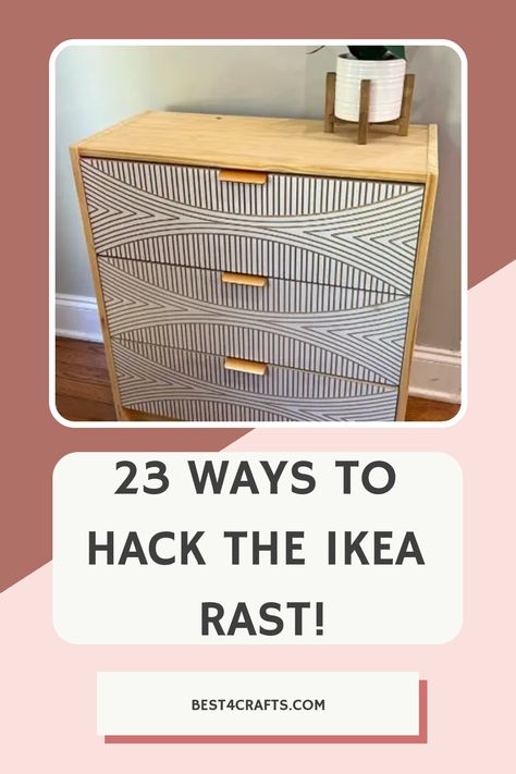 Create a designer look in your home for less with these 23 Ikea rast hacks. Rast Hacks Ikea, Rast Diy Ikea, Diy Rast Ikea Hack, Nightstand Ikea Hack, Rast Nightstand Hack, Rast Dresser Makeover, Ikea Furniture Hacks Bedroom, Ikea Chest Of Drawers Makeover, Ikea Nightstand Makeover