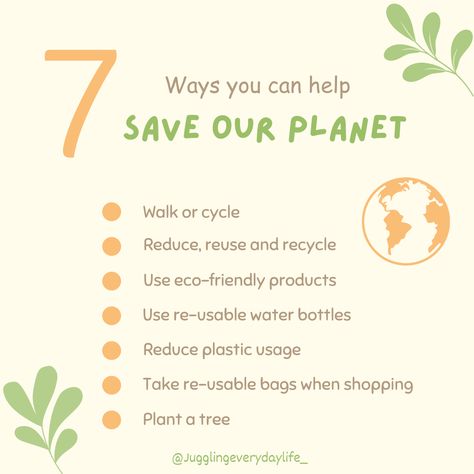 We all need to do our bit for the planet. Small changes have huge results 🌱 follow the link to see how you can help save our planet. - #earth #recycle #recycling #plasticfree #reusable #plants #nature #life #global #reuse #wastemanagement #ecofriendly #ecofriendlyliving How To Save Earth, How To Save The Planet, Ways To Save The Planet, Save Earth Save Life, 15 Decorations, Earth Recycle, Saving The Earth Slogan, Earth Day Poster Plastic Vs Planet, Gymnastics For Beginners