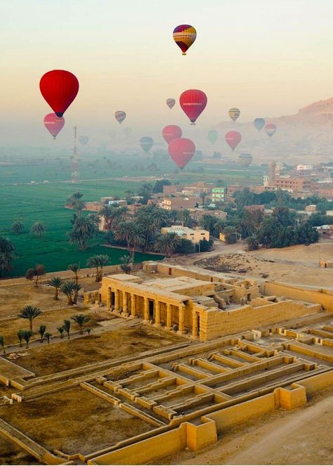 Luxor Temple Area - Trips in Egypt Hatshepsut Temple, Places In Egypt, Hot Air Balloon Ride, Luxor Egypt, Valley Of The Kings, Hot Air Balloon Rides, Air Balloon Rides, Egypt Travel, Ancient Temples