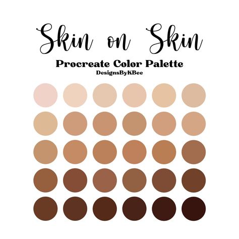 Skin on Skin | 30 Color Procreate Palette Color Palette Aesthetic, Palette Aesthetic, Skin Lightening Diy, Skin Palette, Procreate Palette, Procreate Watercolor, Palette Challenge, Best Procreate Brushes, Procreate Color Palette