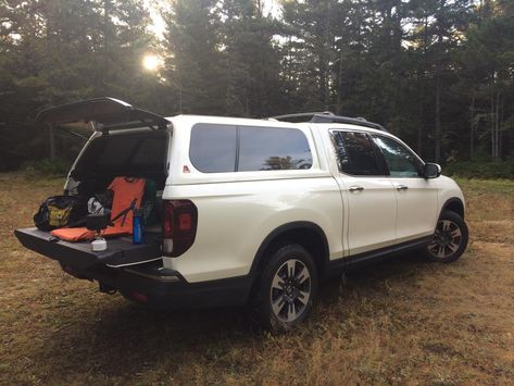 New Leer Camper! - Honda Ridgeline Owners Club Forums Honda Ridgeline Camping, Honda Ridgeline Lifted, Honda Pickup, Honda Ridgeline Accessories, Honda Ridgeline Custom, 2023 Gmc Canyon, Pickup Truck Bed Covers, Honda Accessories, Truck Bed Tent