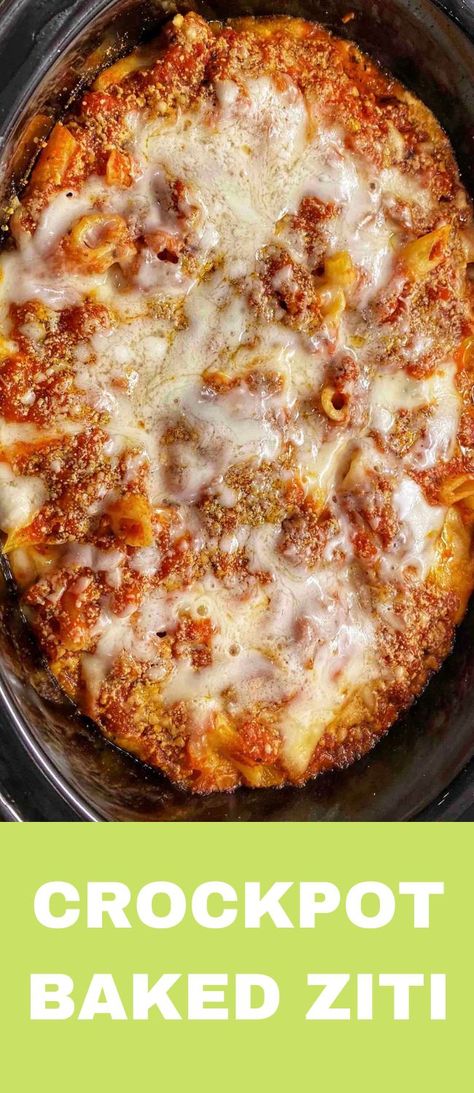 crockpot baked ziti Baked Ziti With Ground Beef Crockpot, Baked Ziti In Crockpot, Crockpot Ziti Slow Cooker, Easy Simple Crockpot Recipes, Crockpot Ziti Recipes, Baked Ziti Crockpot, Crockpot Ziti, Crock Pot Baked Ziti, Crock Pot Ziti