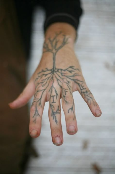 Bonsai Tree Tattoos, Roots Tattoo, Tattoo Tree, Wolf Life, Hand Tats, Men Tattoos, Trendy Tattoo, Tree Of Life Tattoo, Hand Tattoo