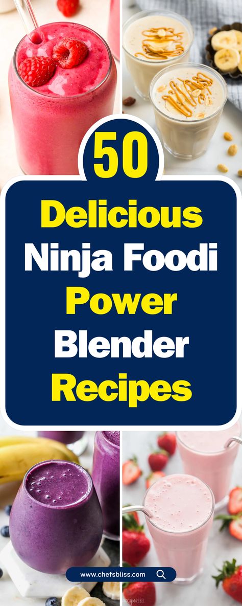 50+ Ninja Foodi Power Blender Recipes for Quick & Easy Meals! Ninja Power Blender Recipes, Ninja Foodi Power Blender Recipes, Ninja Professional Plus Blender Recipes, Ninja Blast Portable Blender Recipes, Blender Recipes Dinner, Ninja Appliance, Ninja Blender Recipes Smoothies, Ninja Blender Smoothies, Banana Frozen Yogurt