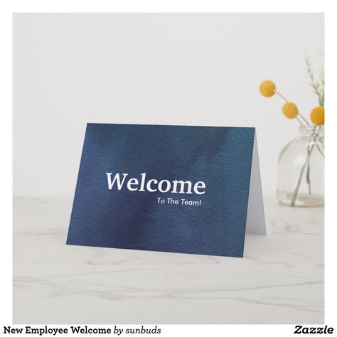 New Employee Welcome Card New Employee Welcome Card, Welcome New Employee, Employees Card, Welcome To The Team, Welcome Card, Welcome Aboard, New Employee, Business Company, Custom Greeting Cards