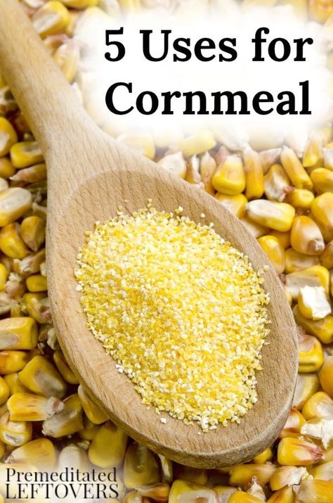 Cornmeal isn't just for the kitchen! Find out what else cornmeal can be used for! Recipes That Use Cornmeal, Cornmeal Flour Recipes, Yellow Corn Meal Recipe, Cornmeal Recipes Dinner, Things To Make With Cornmeal, Corn Meal Recipes Healthy, Coarse Cornmeal Recipes, Uses For Cornmeal, Cornmeal Recipes Easy