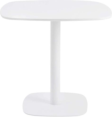 Amazon.com - 【Roomnhome】 Self-Assembly 31.5'' X 31.5'' Square Table, Sturdy décor Table with a Combination of Iron Frame and 0.7'' Thickness MDF top, Home and Kitchen White Square Table - Tables White Square Tables, White Square Table, Satin Finish Paint, Décor Table, White Round Tables, Kitchen White, Square Table, White Square, Faux Marble