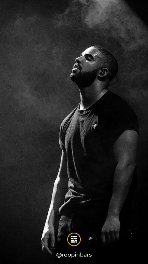 The hiphop artist Drake as your background for iphone and android. The wallpaper from the hip hop artist is now available. Drake, Black And White, Music, Wall, White, Black, Art