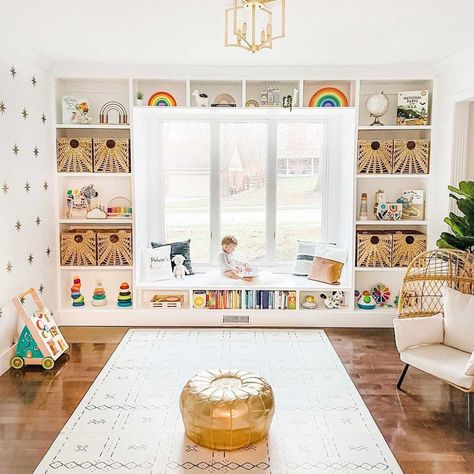 Small Playroom, Baby Playroom, Toddler Playroom, Kids Playroom Decor, Playroom Storage, Playroom Design, Playroom Organization, Toy Rooms, Big Girl Rooms