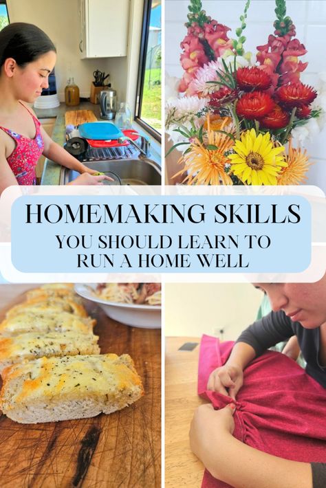 A housewife has many duties which requires homemaking skills. Here is a list of a few homemaking skills all housewives should learn. Housewife Hacks, Household Duties List, Housewife Skills, Vintage Skills, Homemaking Skills To Learn, House Wife Tips, Homemaking Ideas, Homemaking Skills List, Homemaker Skills