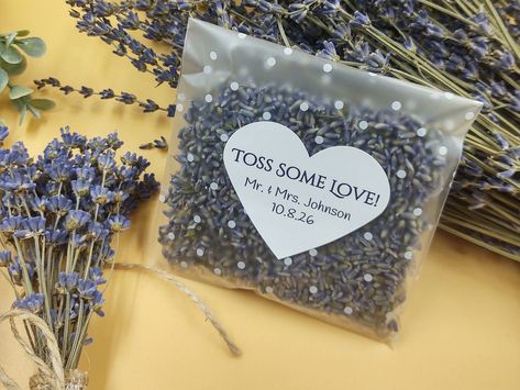 Lavender Wedding Throwing, Lavender And White Wedding, Lavender Toss, Dry Lavender, Flower Toss, Wedding Toss, Wedding Branches, Wedding Exit, Field Wedding