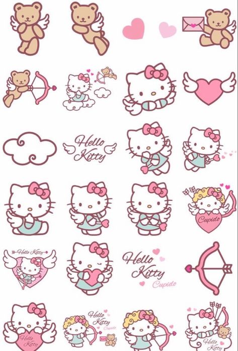 Sticker Sheets Sanrio, Printable Hello Kitty Stickers, Hello Kitty Sticker Sheet Printable, Aesthetic Sanrio Stickers, Cute Stickers Printable Sanrio, Sanrio Sticker Sheet Printable, Hello Kitty Printables Stickers, Cute Stickers Hello Kitty, Hello Kitty Stickers Free Printable