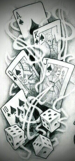 Deck Of Cards Tattoo Men, Poker Hand Tattoo, Prison Bars Tattoo, Joker Card Tattoo Design, Playing Cards Tattoo Design, Card Tattoos For Men, Playing Card Tattoo Ideas, Gambling Tattoo Ideas, Playing Cards Tattoo