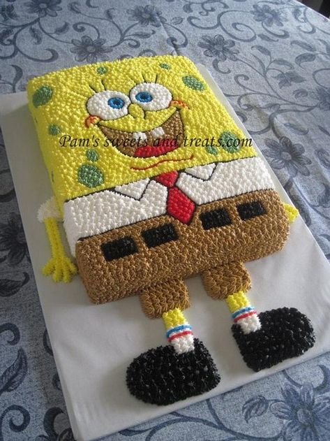 Kue Spongebob, Sponge Bob Cupcakes, Spongebob Squarepants Cake, Spongebob Birthday Cake, Spongebob Cake, Spongebob Birthday Party, Spongebob Party, Spongebob Birthday, Sponge Bob