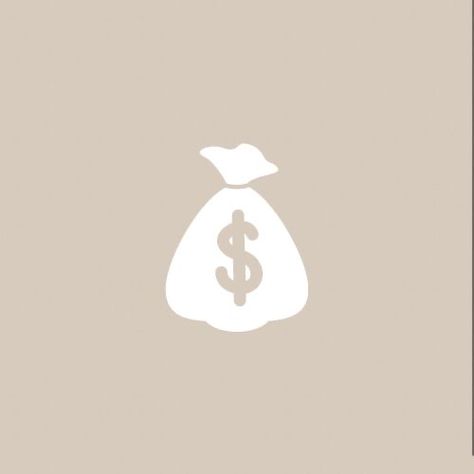 Beige Money Icon, Money App Icon Aesthetic, Phone Astethic, Ios App Icon Design Beige, Money Icon Aesthetic, Widgetsmith Themes, Money App Icon, Beige App Icons, Icona Ios