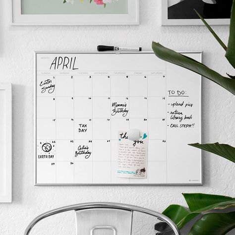 A magnetic monthly calendar dry erase board that'll help you two communicate about Zoom meetings, virtual doctor appointments, or anything else that requires s-i-l-e-n-c-e. Aka they'll have fair warning to use headphones at 2 p.m. sharp. Large Whiteboard Calendar, Glass Calendar Board, Cricut Calendar Dry Erase, Clear White Board Calendar, Cork Magnet, Dry Erase Board Calendar, Whiteboard Calendar, Calendar Board, Magnetic Chalkboard