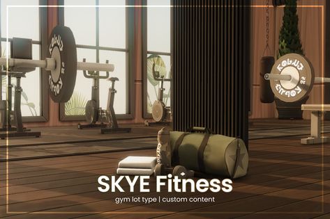 skye fitness, a build [CC] | rivzai Sims 4 Gym Clutter Cc, Gym Equipment Sims 4 Cc, Sims4 Gym Cc, Sims 4 Gym Build, Sims 4 Gym Cc, Sims 4 Luxury Cc, Sims 4 Gym, Aesthetic Sisters, Sims Accessories