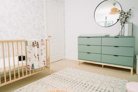 DIY IKEA Tarva Dresser Hack - Get Kamfortable Björksnäs Nursery, Ikea Tarva Dresser Hack, Tarva Dresser Hack, Ikea Baby Room, Ikea Nursery Hack, Tarva Dresser, Nursery Hacks, Ikea Baby, Ikea Tarva Dresser