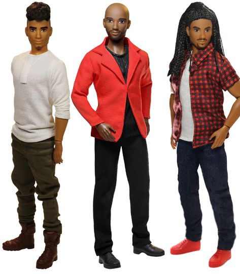 THE BLACK DOLL LIFE — fuckyeahdollsofcolor: New Boy for my Girls! by... Natural Hair Doll, African American Dolls, Black Dolls, Male Doll, Fashion Royalty Dolls, Beautiful Barbie Dolls, Disney Dolls, Ken Doll, Black Barbie