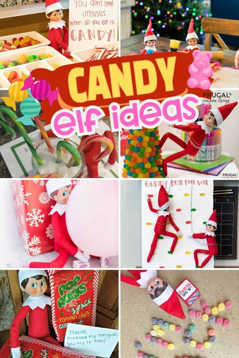 Do you have extra candy? Take a look at all of our Elf on the Shelf candy ideas including this sweet shenanigans, candy in the utensil drawer. There are plenty of fun ideas you can do with candy and the Elf on the Shelf. From a utensil drawer, to a gummy bear climbing wall, to pop rocks, gum drop messages, blowing up bubble gum and more. New Elf on the Shelf ideas daily plus free Elf on the Shelf printables. #FrugalCouponLiving #ElfontheShelf Elf On The Shelf With Treats, Elf On The Shelf Ideas Candy, Elf On The Shelf Ideas With Candy, Elf Candy Ideas, Sweet Elf On The Shelf Ideas, Elf On The Shelf Ideas With Candy Canes, Elf On The Shelf Candy Crush, Elf On The Shelf Bubble Gum, Elf Candy Cane Hunt