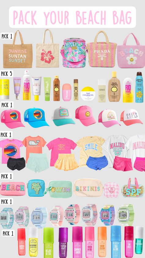 7th Grade Tips, Sleepover Essentials, Summer Necessities, Craft Market Display, Preppy Inspiration, School Bag Essentials, Beachy Outfits, Sephora Skin Care, Cute Gifts For Friends